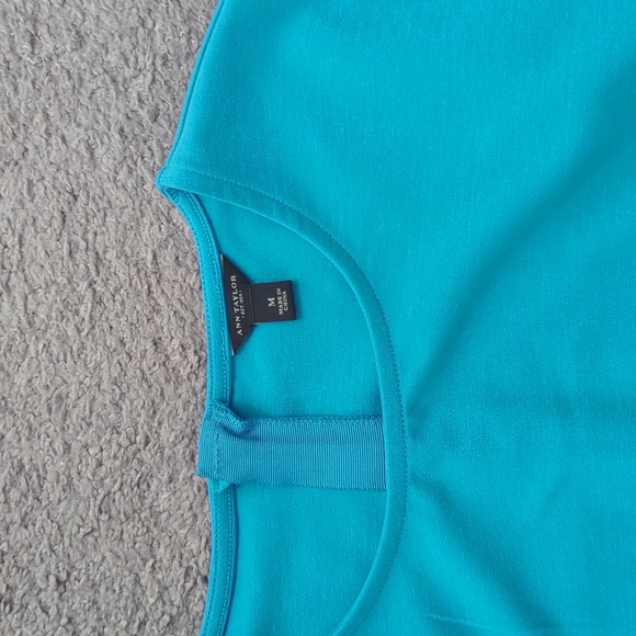 Ann Taylor blue peplum top size medium - Picture 2 of 4